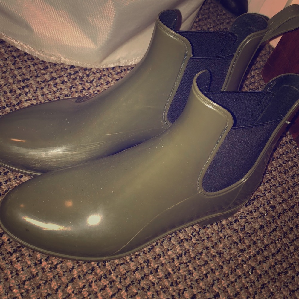 J.CREW Green Rain Boots